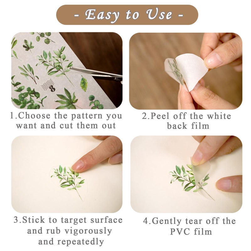 FGISAR 12 Sheets Rub on Transfers for Furniture Crafts Vintage Rub On Transfer Stickers Flower Plant Mushroom Butterfly Berry Stickers for Wood Fabric Furniture Decals for Home Office Scrapbooking Journals - Image 5